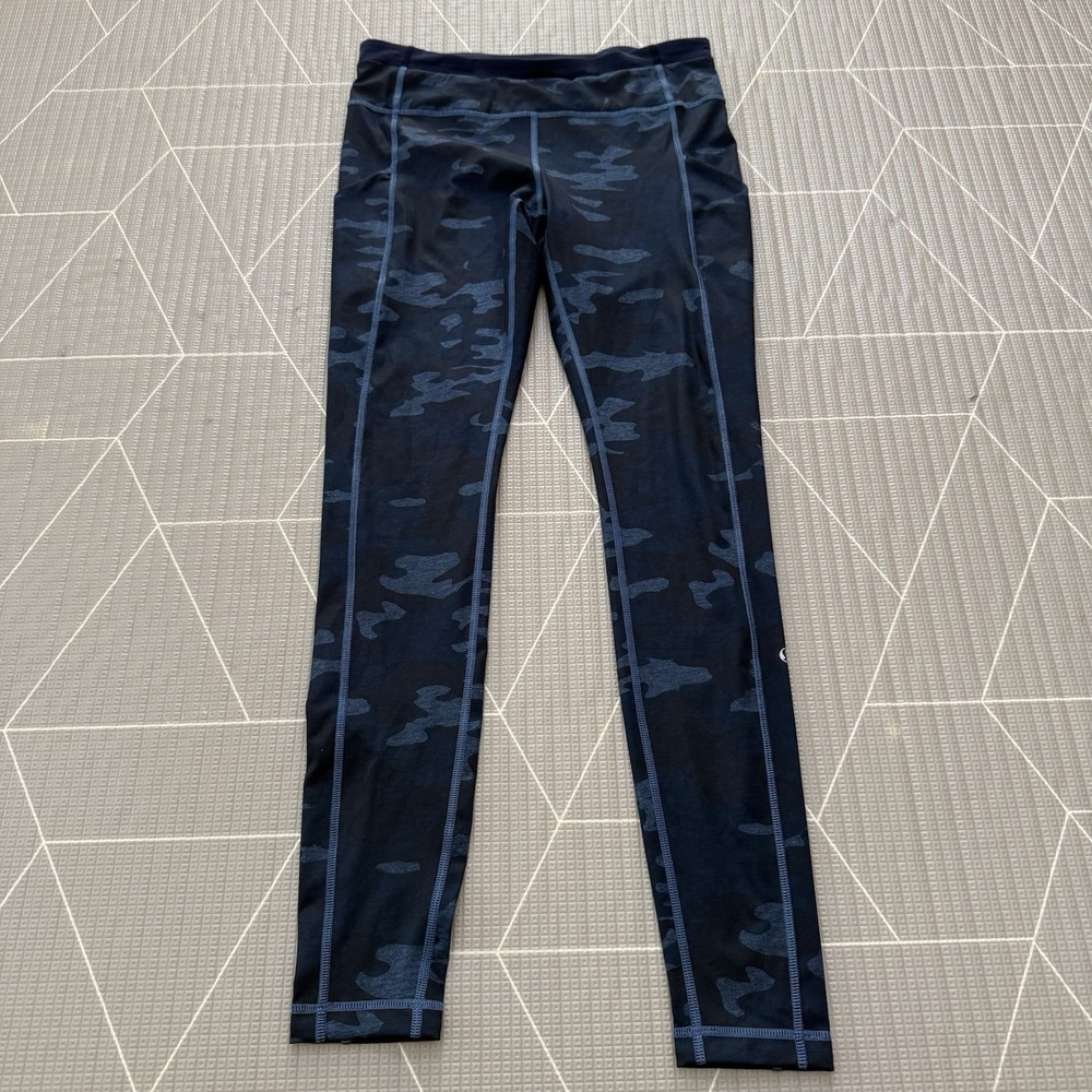 Lululemon Speed‎ Tight II Full-On Luxtreme 8 Blue Camo 30" Side Pockets